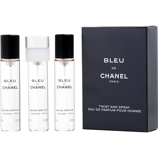 香奈儿 Bleu De Chanel 淡香精喷雾 0.7 盎司 X 3