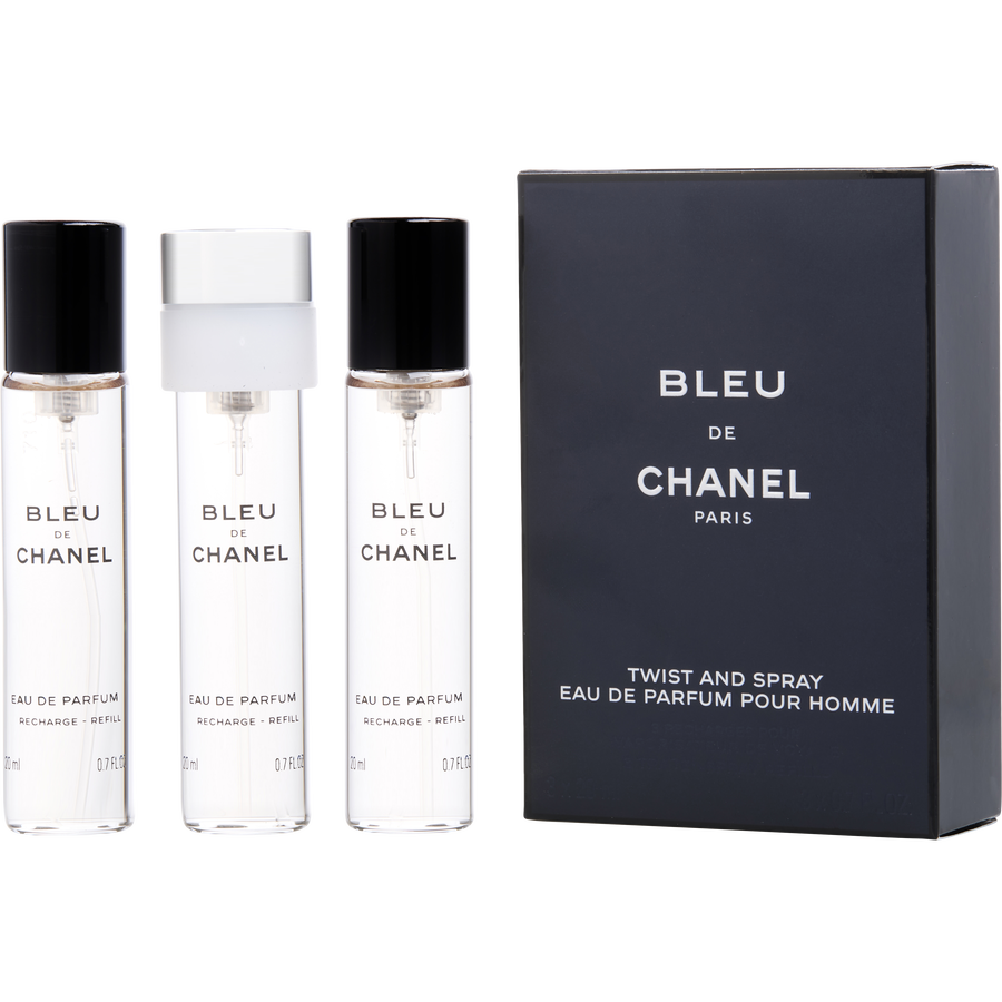 香奈儿 Bleu De Chanel 淡香精喷雾 0.7 盎司 X 3