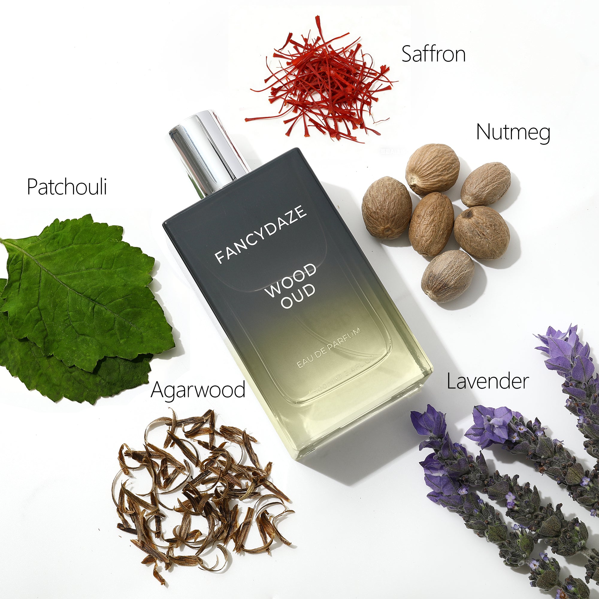 FANCYDAZE Woody OUD perfume with saffron, agarwood and musk notes