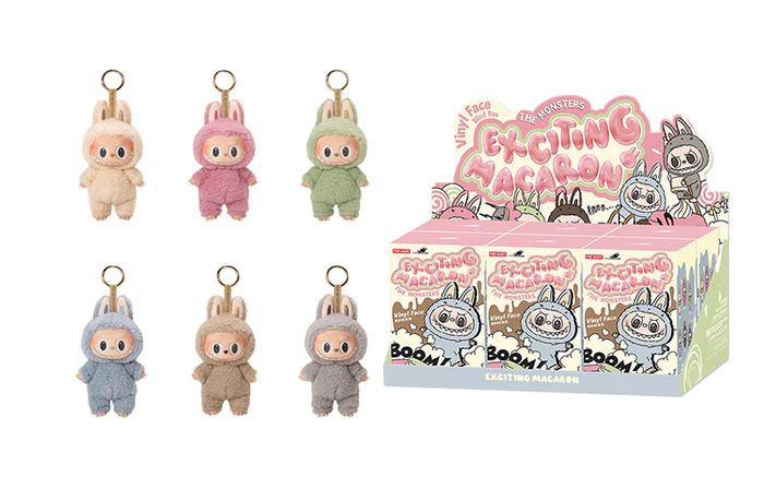 POP MART Labubu The Monsters Exciting Macaron Vinyl Plush Pendant
